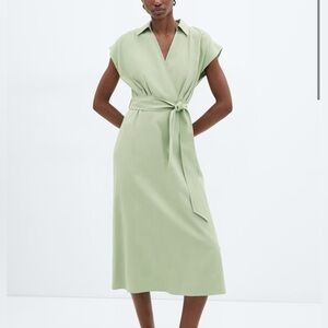 BELT WRAP MIDI DRESS